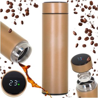 Kubek termiczny termos smart LED 500ml złoty