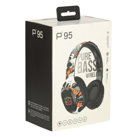 Słuchawki bezprzewodowe nauszne Bluetooth Gaming Sport różowe