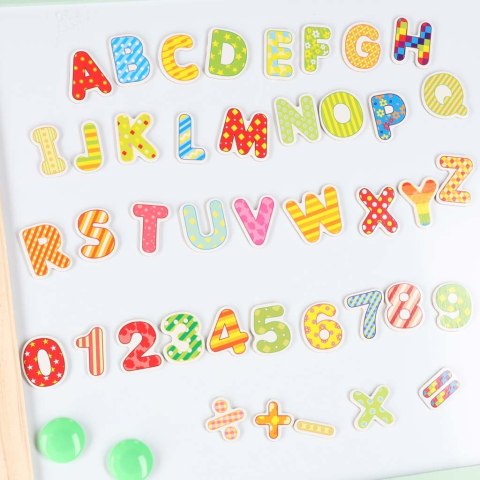 Tablica drewniana LULILO Kredo akcesoria kredy markery magnesy kosze 110cm