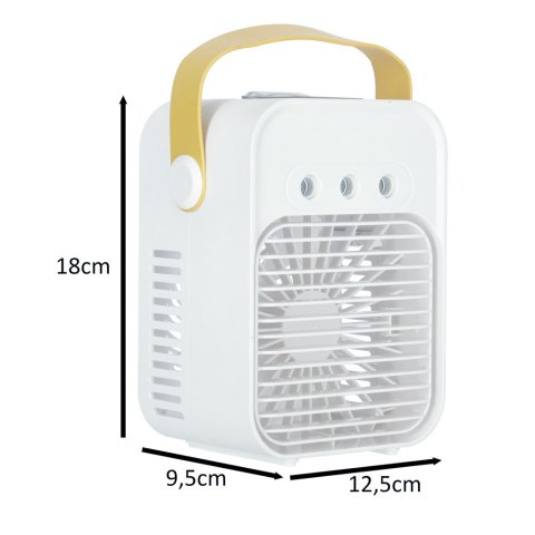 Klimatyzator klimator przenośny wentylator biurkowy nawilżacz 3w1 USB biały