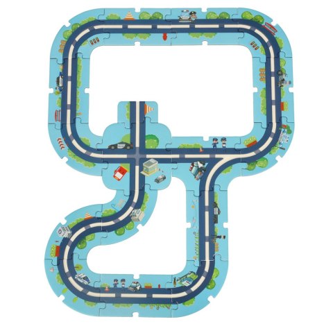 Puzzle tor samochodowy policja ulica samochód z napędem 47 elementów