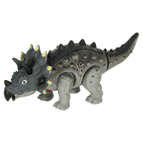 Dinozaur Triceratops zabawka interaktywna na baterie chodzi świeci ryczy