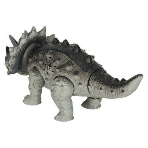 Dinozaur Triceratops zabawka interaktywna na baterie chodzi świeci ryczy